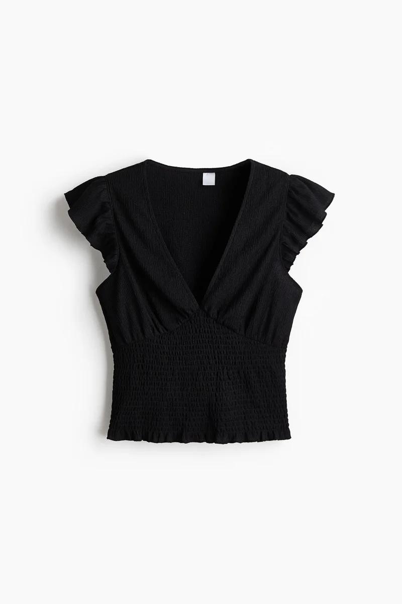 H&M Textured jersey top